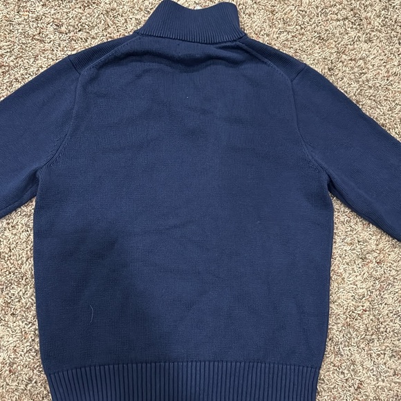 J crew Heritage cotton half-zip sweater navy blue - Picture 2 of 4